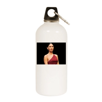 Megan Fox White Water Bottle With Carabiner