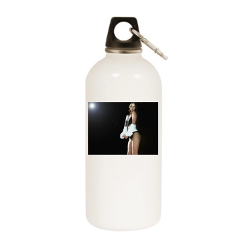 Megan Fox White Water Bottle With Carabiner