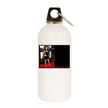 Megan Fox White Water Bottle With Carabiner