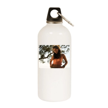 Megan Fox White Water Bottle With Carabiner