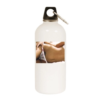 Megan Fox White Water Bottle With Carabiner