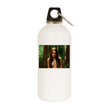 Megan Fox White Water Bottle With Carabiner