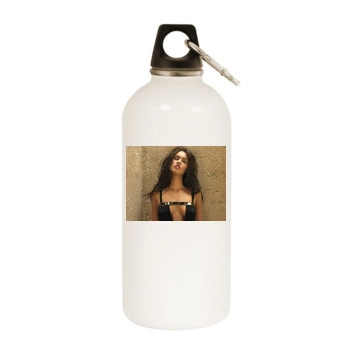 Megan Fox White Water Bottle With Carabiner