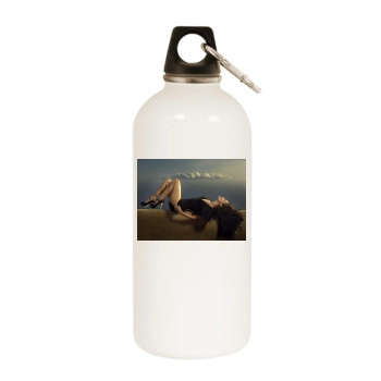 Megan Fox White Water Bottle With Carabiner