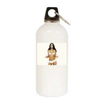 Megan Fox White Water Bottle With Carabiner