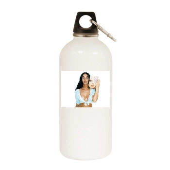 Megan Fox White Water Bottle With Carabiner