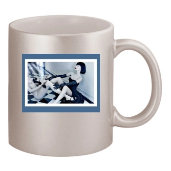 Megan Fox 11oz Metallic Silver Mug