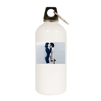 Megan Fox White Water Bottle With Carabiner