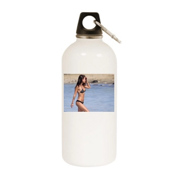 Megan Fox White Water Bottle With Carabiner