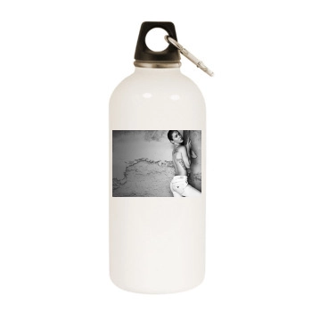 Megan Fox White Water Bottle With Carabiner