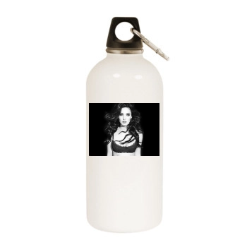 Megan Fox White Water Bottle With Carabiner