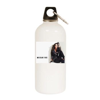 Megan Fox White Water Bottle With Carabiner