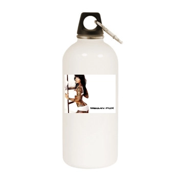 Megan Fox White Water Bottle With Carabiner