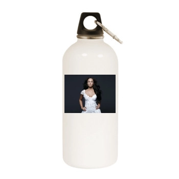 Megan Fox White Water Bottle With Carabiner