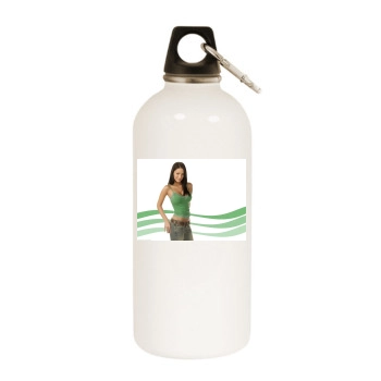 Megan Fox White Water Bottle With Carabiner