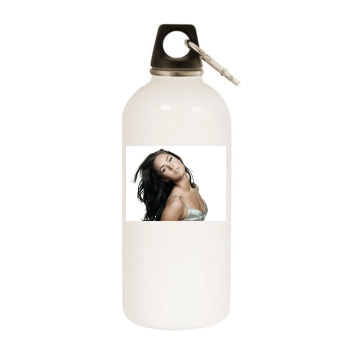 Megan Fox White Water Bottle With Carabiner