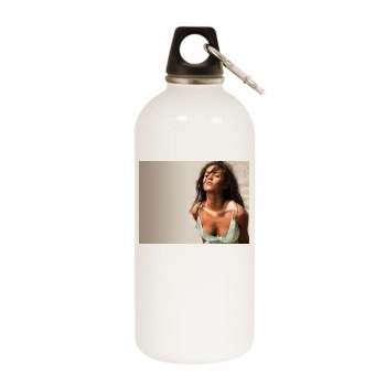 Megan Fox White Water Bottle With Carabiner