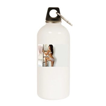 Megan Fox White Water Bottle With Carabiner