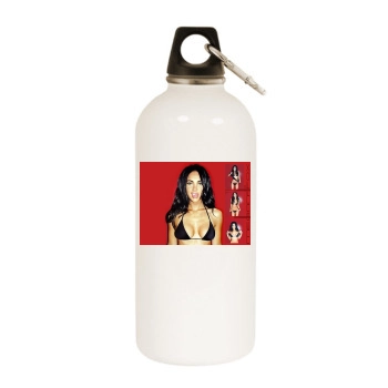 Megan Fox White Water Bottle With Carabiner