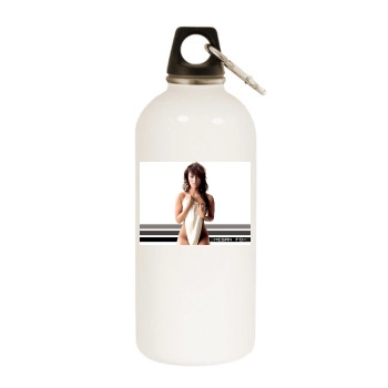 Megan Fox White Water Bottle With Carabiner