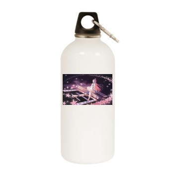 Vocaloid White Water Bottle With Carabiner