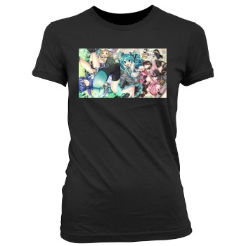 Vocaloid Women's Junior Cut Crewneck T-Shirt