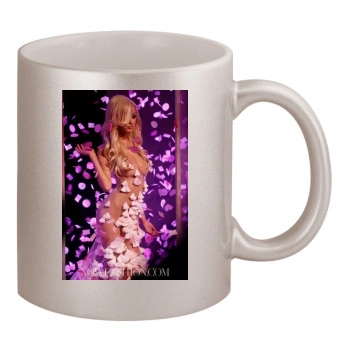 Zahia Dehar 11oz Metallic Silver Mug