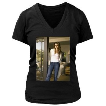 Brooke Shields Women's Deep V-Neck TShirt