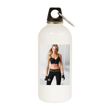 Candice Swanepoel White Water Bottle With Carabiner