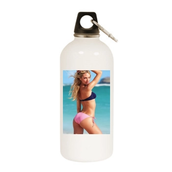 Candice Swanepoel White Water Bottle With Carabiner