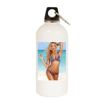 Candice Swanepoel White Water Bottle With Carabiner