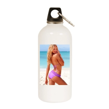 Candice Swanepoel White Water Bottle With Carabiner