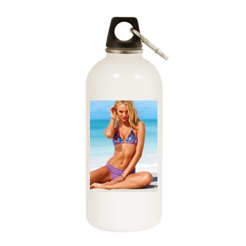 Candice Swanepoel White Water Bottle With Carabiner