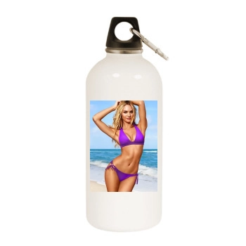 Candice Swanepoel White Water Bottle With Carabiner