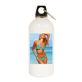 Candice Swanepoel White Water Bottle With Carabiner