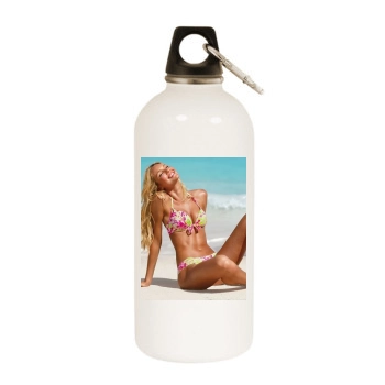 Candice Swanepoel White Water Bottle With Carabiner