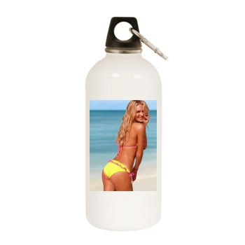 Candice Swanepoel White Water Bottle With Carabiner