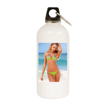 Candice Swanepoel White Water Bottle With Carabiner