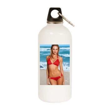 Candice Swanepoel White Water Bottle With Carabiner