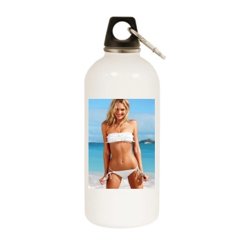 Candice Swanepoel White Water Bottle With Carabiner