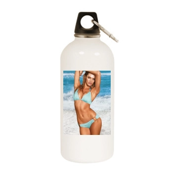 Candice Swanepoel White Water Bottle With Carabiner