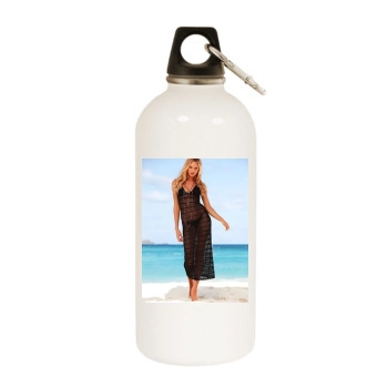 Candice Swanepoel White Water Bottle With Carabiner