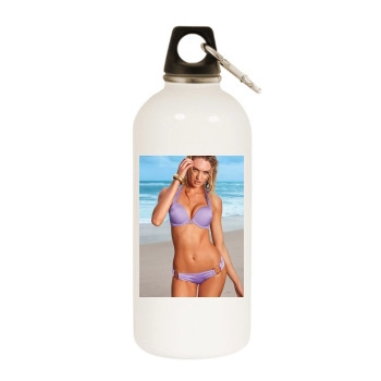 Candice Swanepoel White Water Bottle With Carabiner