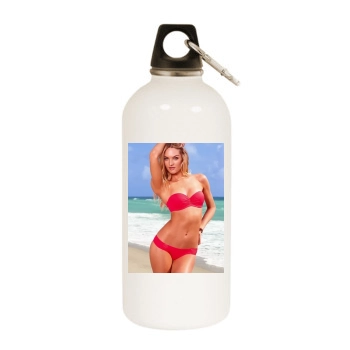 Candice Swanepoel White Water Bottle With Carabiner