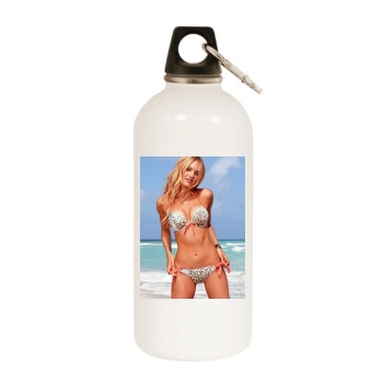 Candice Swanepoel White Water Bottle With Carabiner