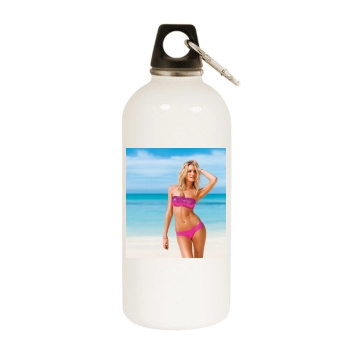 Candice Swanepoel White Water Bottle With Carabiner