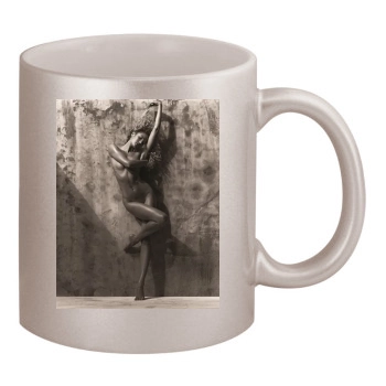 Candice Swanepoel 11oz Metallic Silver Mug