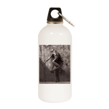 Candice Swanepoel White Water Bottle With Carabiner