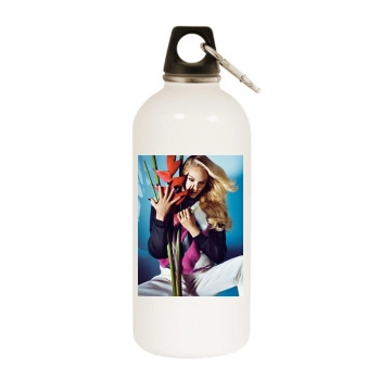 Candice Swanepoel White Water Bottle With Carabiner