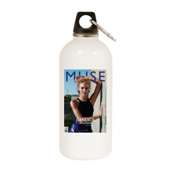 Candice Swanepoel White Water Bottle With Carabiner